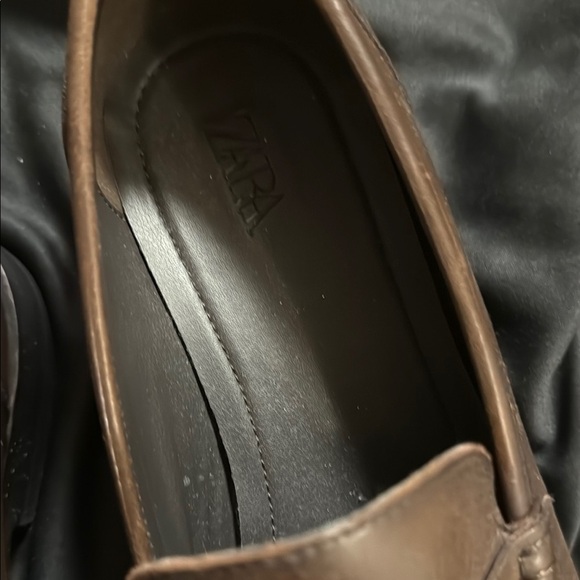 Zara Men's Brown Leather Loafers - Picture 7 of 7